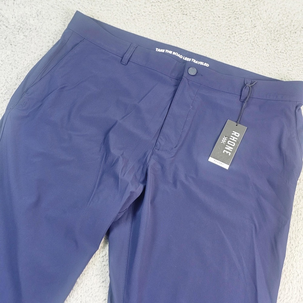 Rhone Pants Mens 40x33 Blue Resort Pant Slim Khakis UPF Quick Dry Stretch Travel